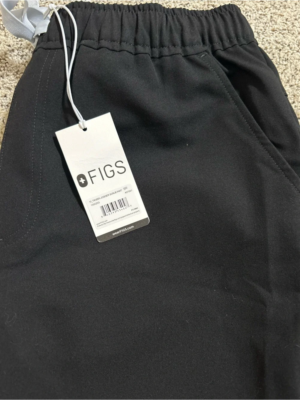 Figs Technical Collection Mens Tansen Jogger Scrub Black Pants Sz Sm NWT